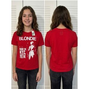 Red Short Sleeve T-shirt W/ Blondie From Her Concert In New York City 1974